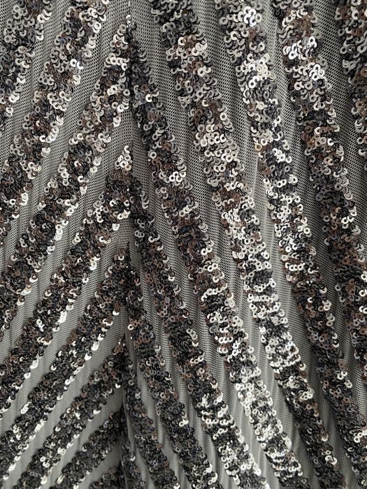 Rochie eleganta de seara, cu paiete argintii