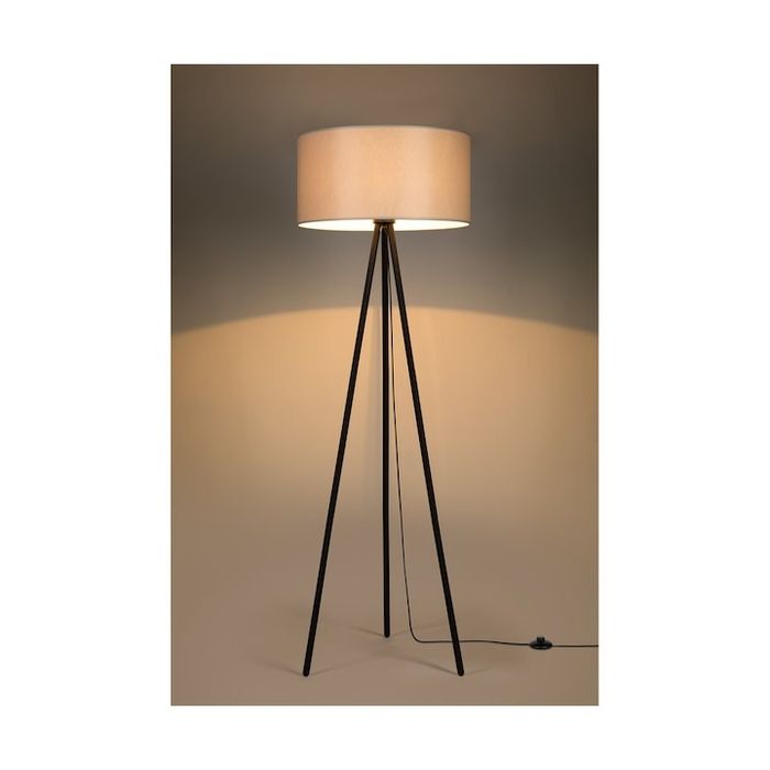 Lampă de podea, Spot Light Dove, 1xE27, 40W, metal negru, abajur gri