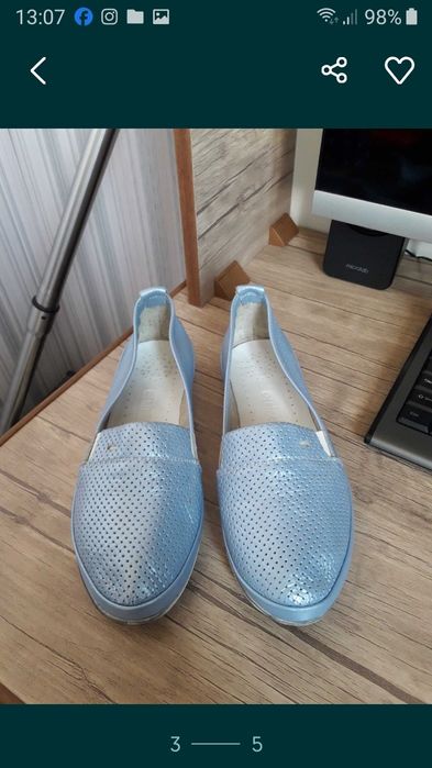 Кожаные балетки, новые, 37 размер