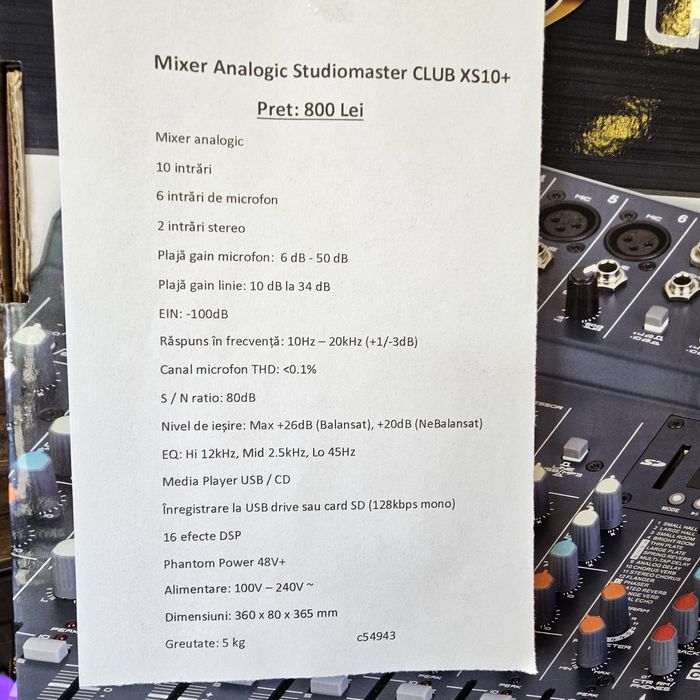 Amanet F28: Mixer Studiomaster (P)