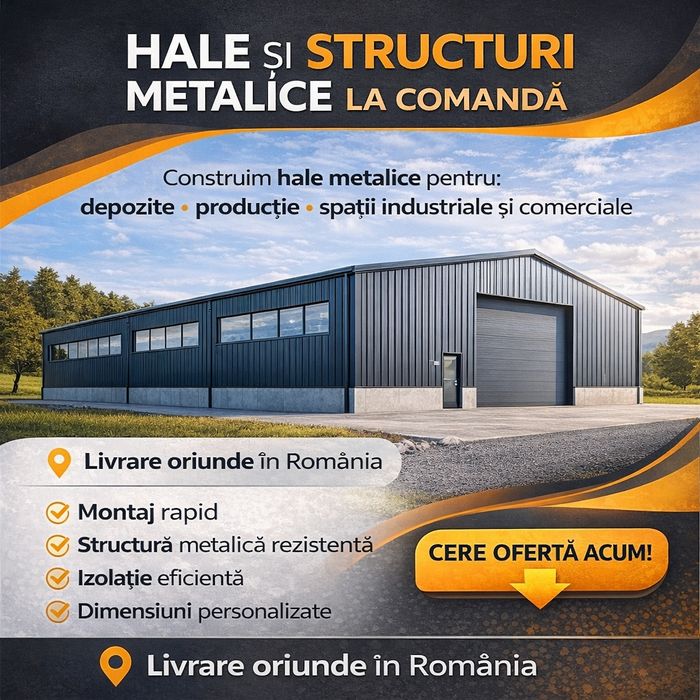 Vand hale structuri metalice complete garaje