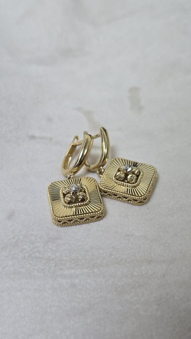 Серьги золотые ЖанТаС ломбард Астана