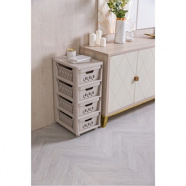 Комод на колесах для детское и другое вещи DELUXE, 4 ЯЩИКА,