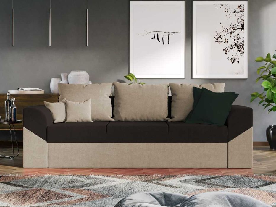 Canapea Extensibila Cali crem / maro - Transport Gratuit in 4-10 zile
