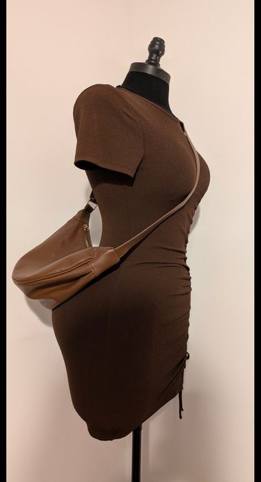 Rochie H&M maro, mulată ,cu șnur lateral-feminina