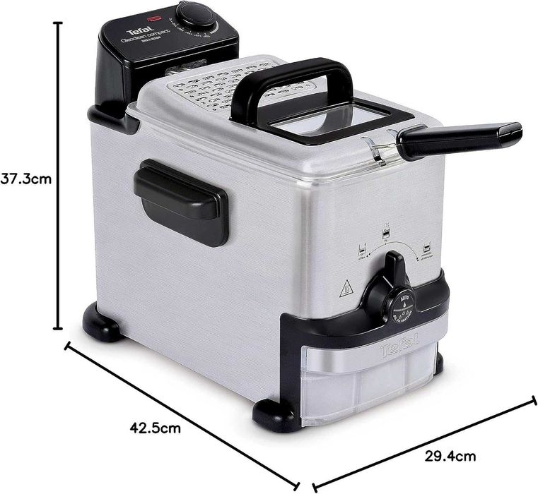 Фритюрник Tefal Oleoclean Compact 2L (FR7016) 1500W с маслена филтрация