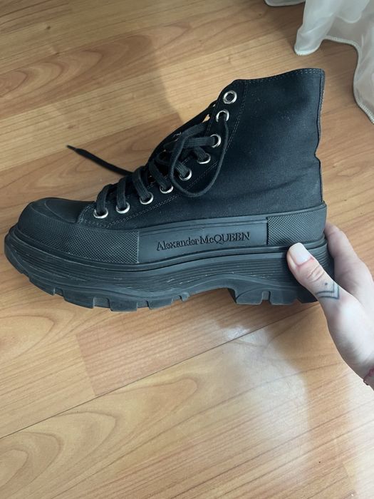 Alexander Mcqueen Tread Slick Boots • 37 Size • Black