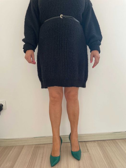 Rochie dama neagra groasa primavara ETIC