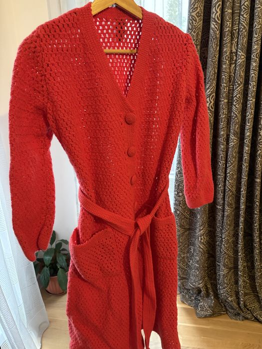 Rochie crosetata, corai, marimea S/M