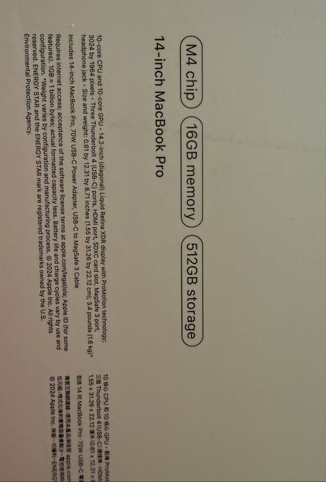 MacBook Pro M4, 14 дюймов