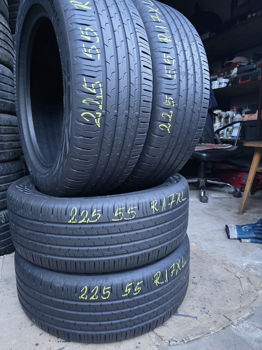 4 Anvelope Vară Continental  Contact6 225/55 R17XL Impecabile  DOT3523.