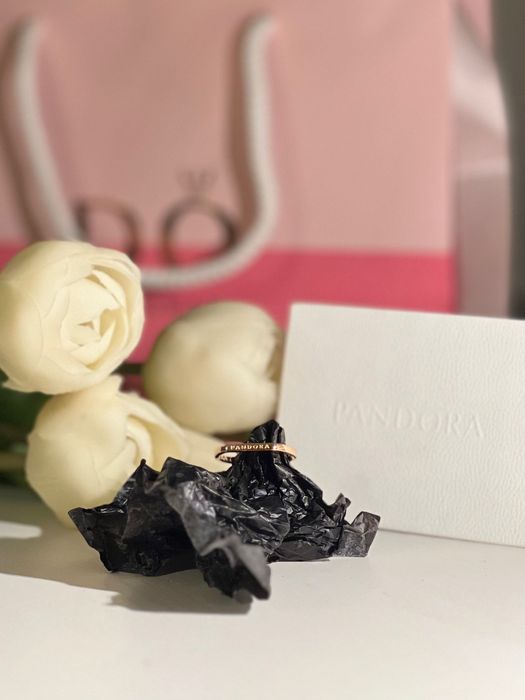 Inel Pandora placat cu aur 18K, NOU, în ambalaj original