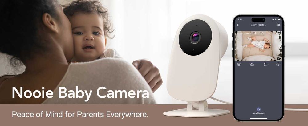 nooie Бебефон камера с аудио и специализирано безплатно приложение