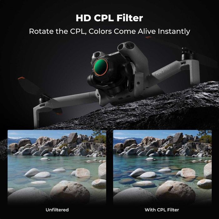 UV CPL ND4 ND8 ND16 Variable ND Филтри K&F Concept за DJI Mini 5 Pro