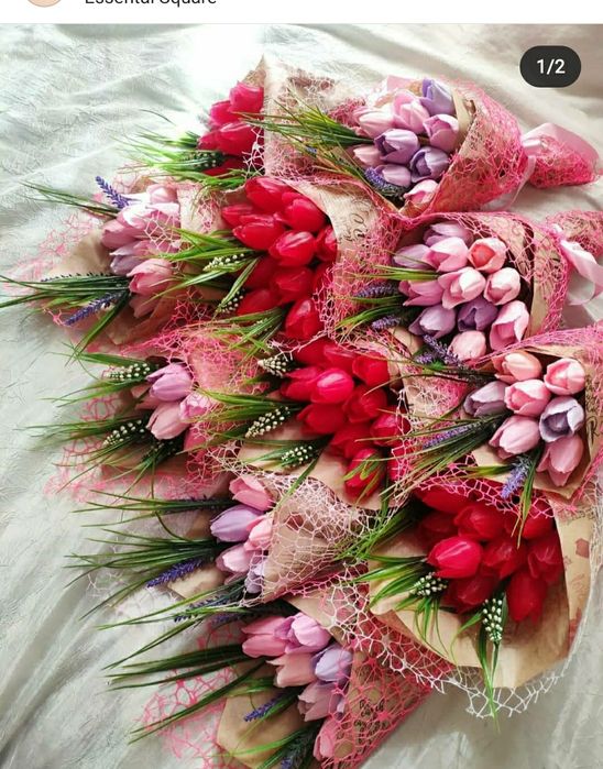 Мыльные букеты, прекрасная деталь вашего интерьера.