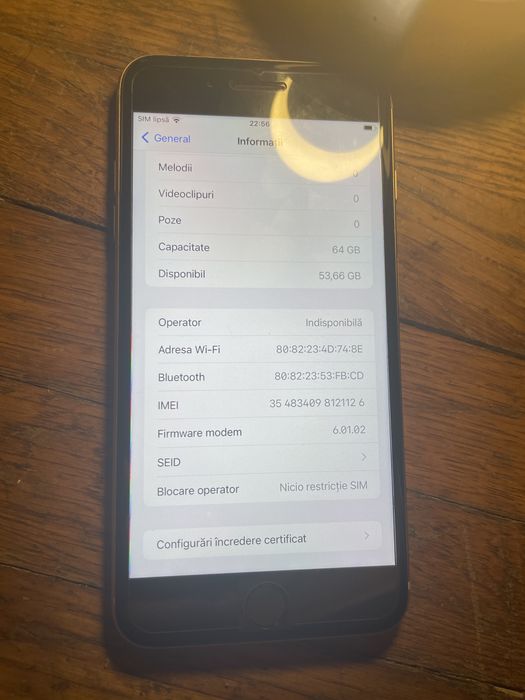 Vand iphone 8 plus capac spate spart