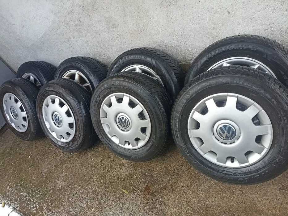 Железни оригинални джанти VW  с оригинални тасове 15"   5х100 голф 4