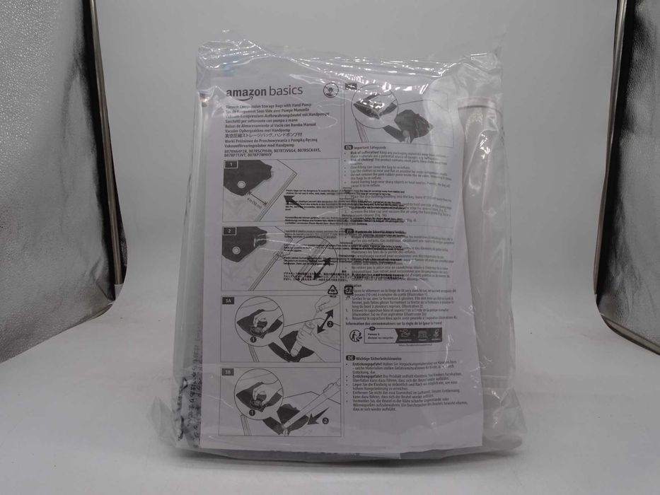 Pungi de depozitare cu compresie în vid Amazon Basics, pachet de 12