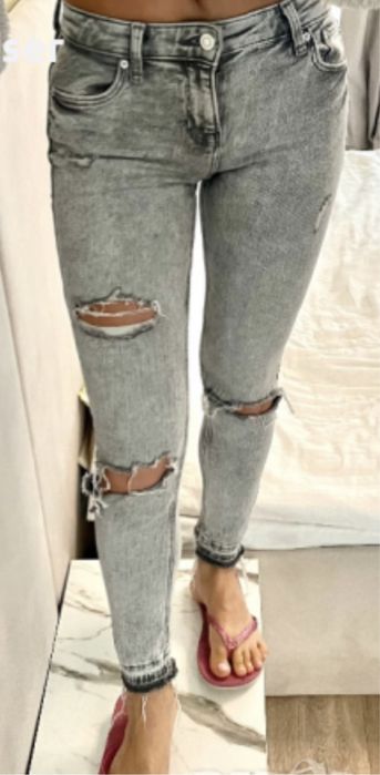 Бежов кожен клин Панталон Bershka