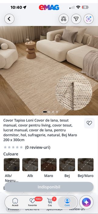 Covor lana lucrat manual/ 200/300