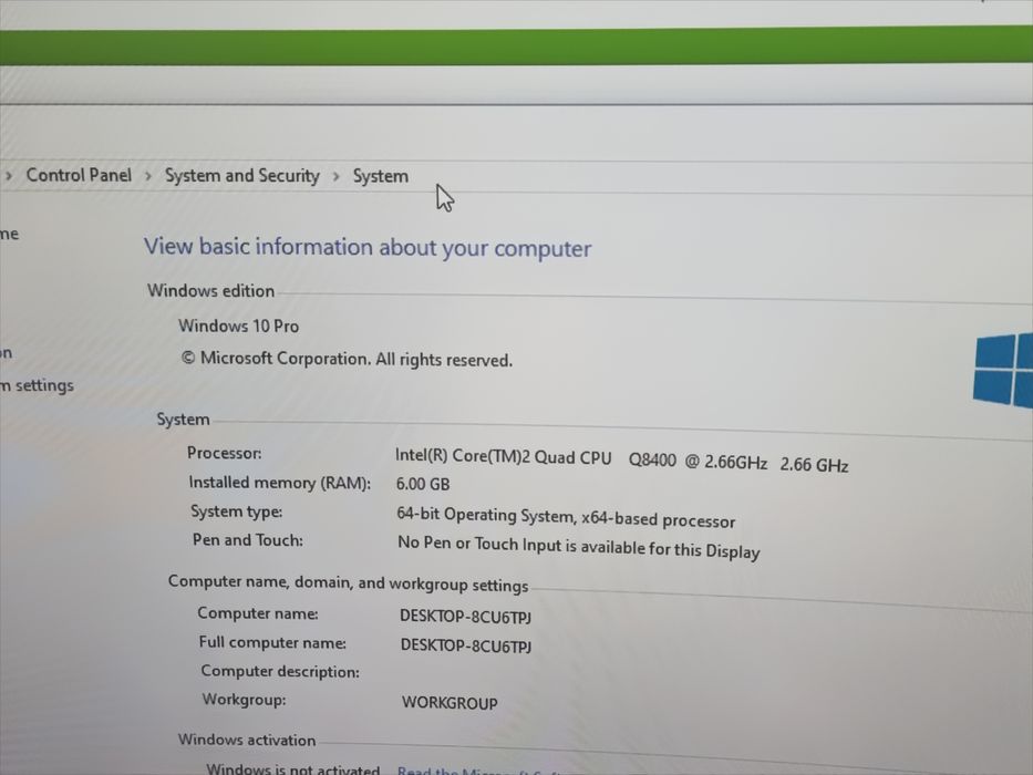 PC Retro Core2Quad, 6Gb Ram DDR2