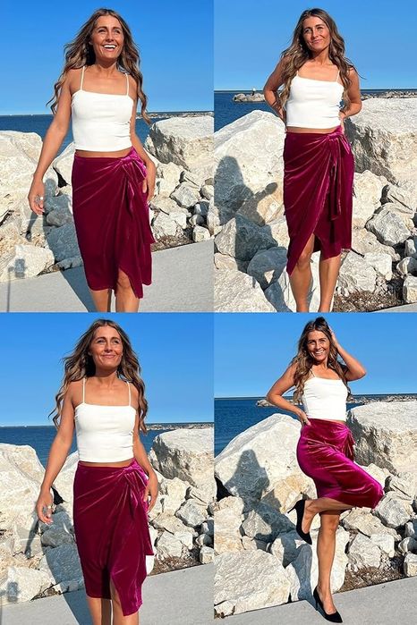 Миди пола 2XL. Дамска пола голям размер