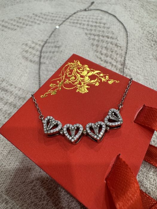 Серебряное (925) колье-трансформер 2в1