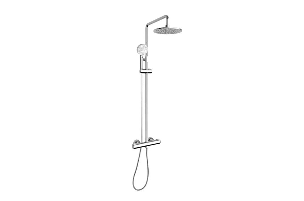 COLOANA DE  DUS GALA T-947 termostatic, reglabil pe inaltime , cap dus 22 cm, para dus 1 jet 10 cm