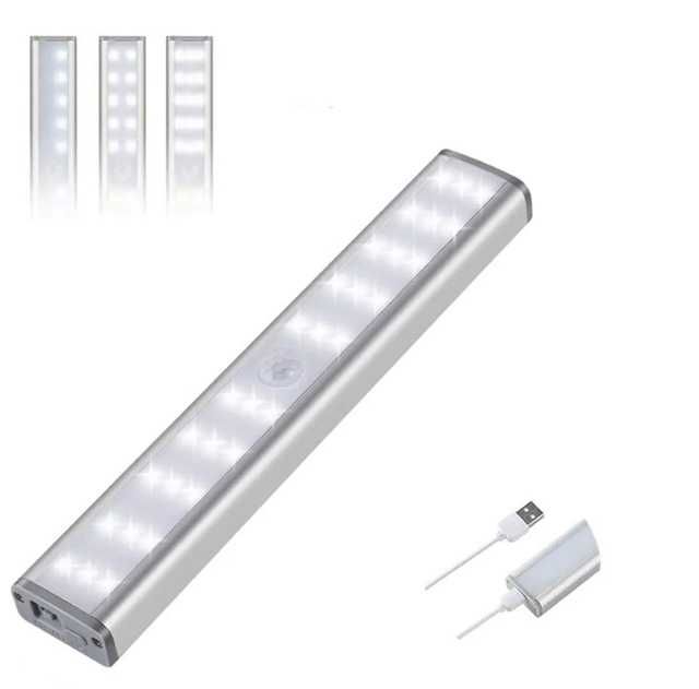 Lampa cu 30 leduri, cu senzor de miscare, reincarcabila USB