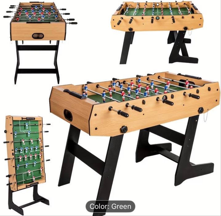 Сгъваема футболна маса на стойка с размери 121 х 61 х 81 см