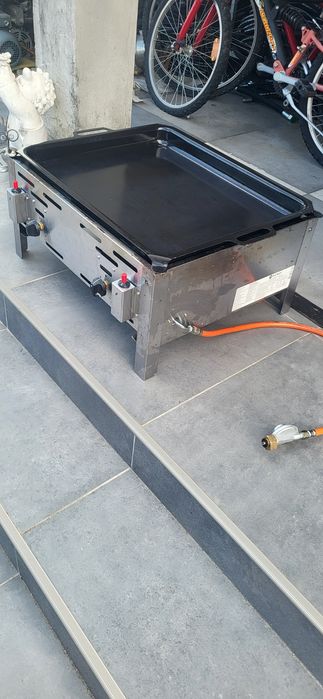 Grill gaz, tava coacere 59x48 cm, inox, 11,6 kW, consum 0,43 m3/ora, p