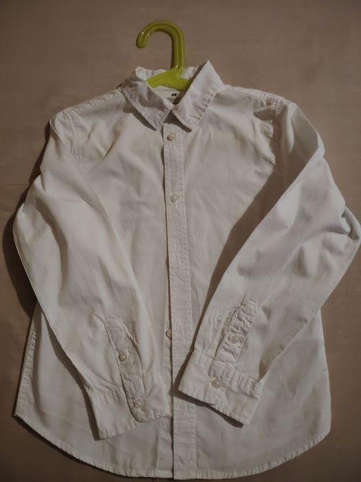 Памучна бяла риза 7-8год
