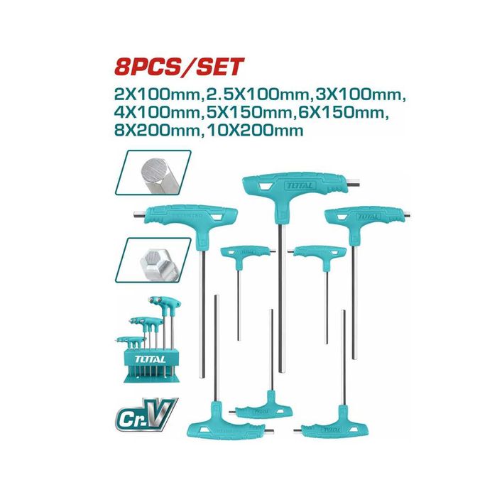 Total Industrial 8 piese set imbus - THHW80826