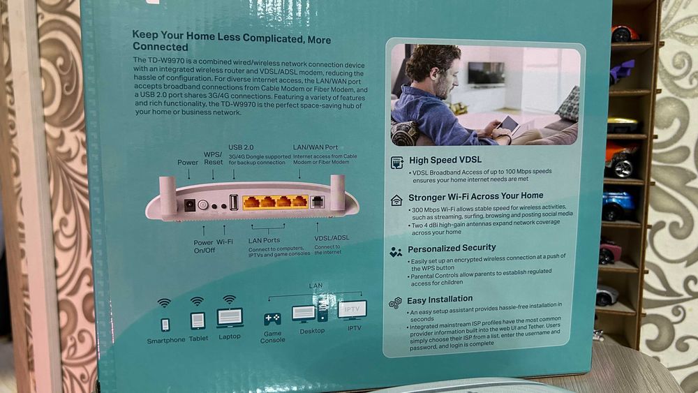 Tp-Link vdls/adsl модем роутер TD-W9970