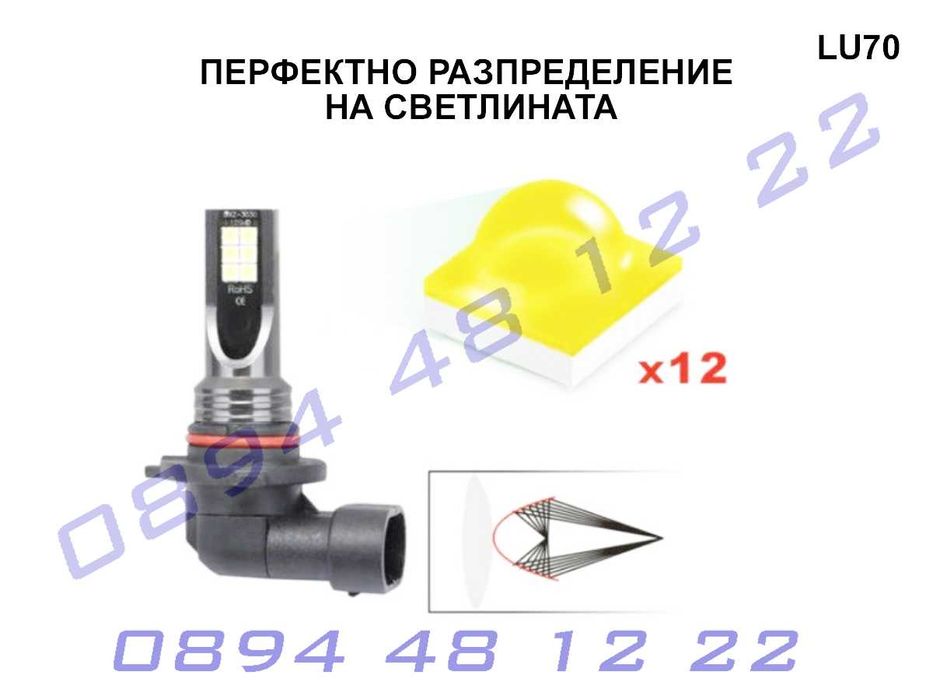 HB4 9006 LED светлини 12V/24V крушки COB чип фар къси дълги ярки лед
