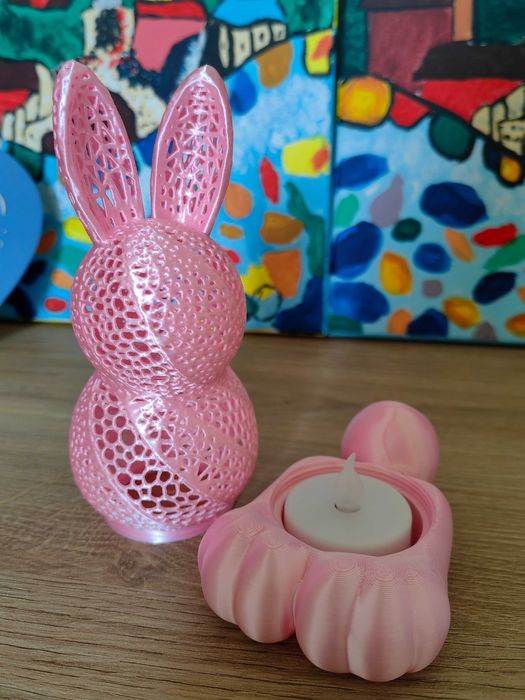3д принтирана лампа зайче