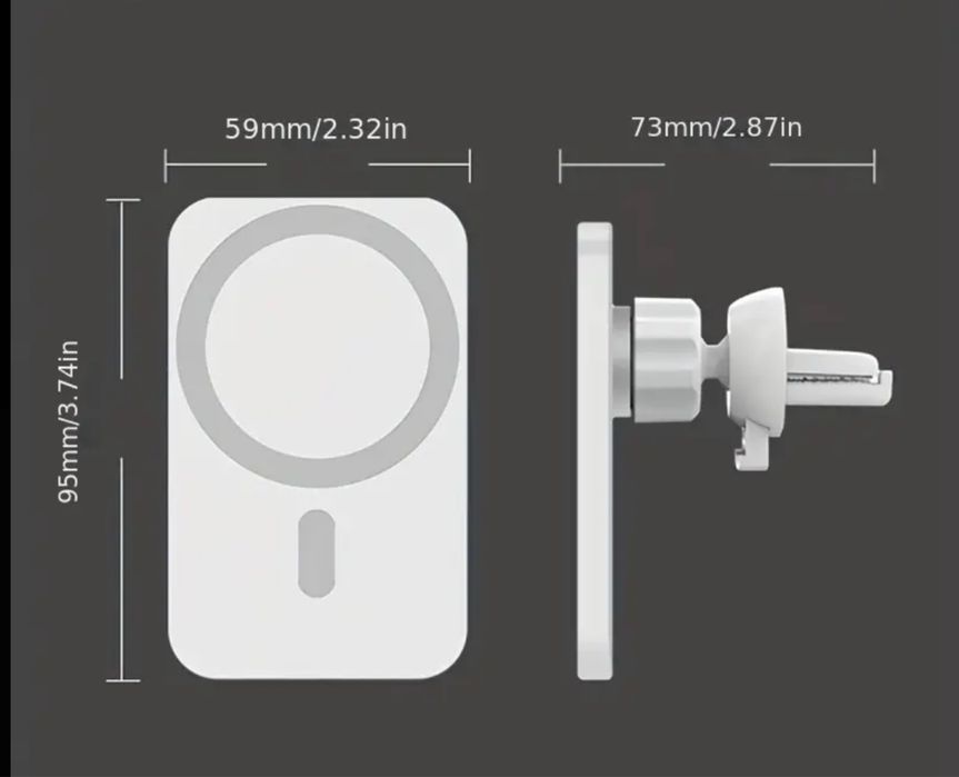 Incarcator auto wireless magnetic, 15W
