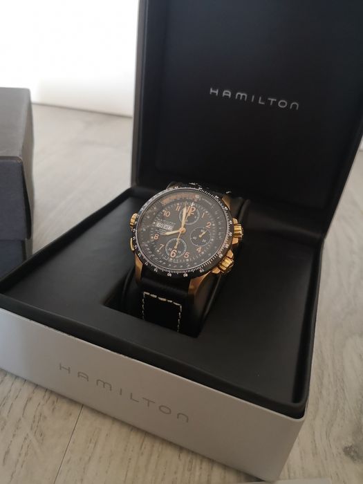 Ceas Hamilton X-Wind rose gold nou valjoux 7750 tag heuer longines