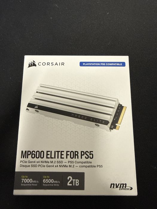 SSD Corsair MP600 Elite 2TB NVMe M.2 PCIe 4.0 pentru PS5 nou sigilat