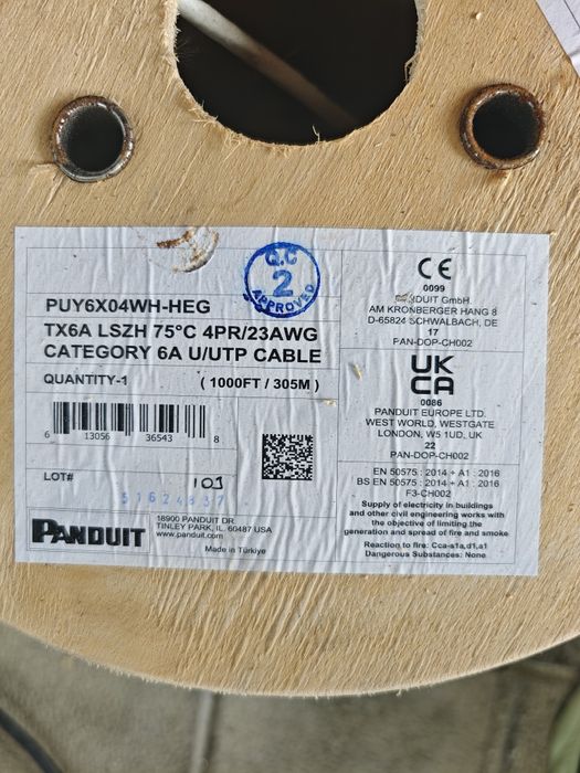 Cablu cat 6A U/UTP PUY6x04WH-HEG