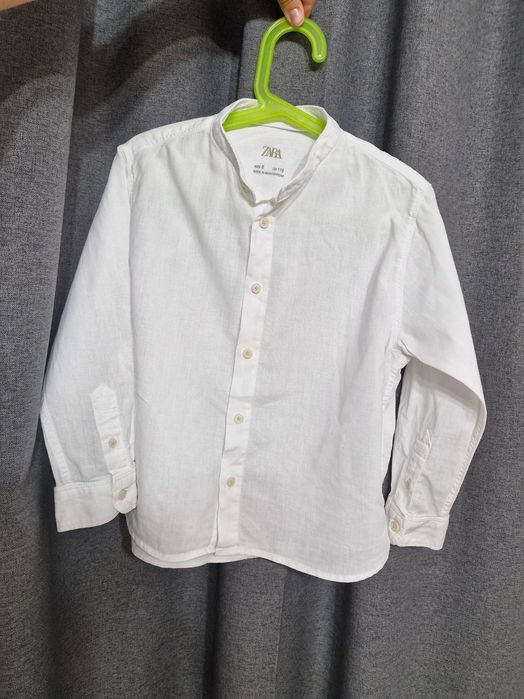 4 cămăși naturale pentru băiețel, Zara, 6 ani