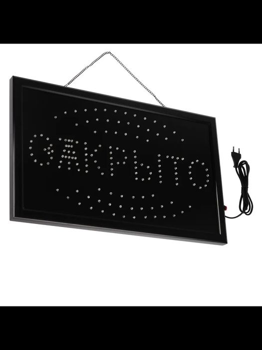 Вывеска "Открыто" светодиодная табличка для рекламы