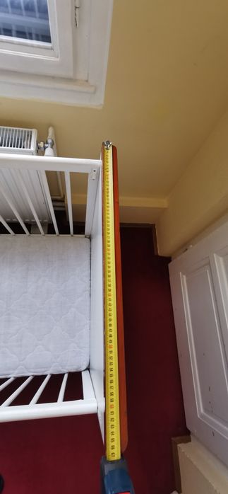 Patut pentru copii Baby, din lemn masiv, 120x60 cm, cu sertar