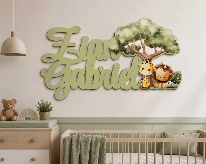 Nume din lemn personalizate