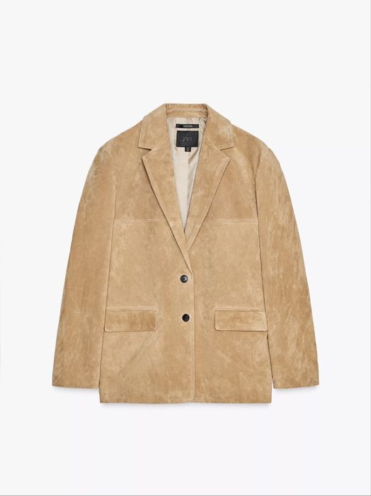 Сако яке от естествена кожа Zara p.M