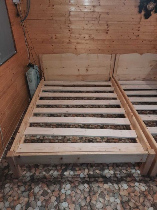 Pat din lemn masiv_dimensiuni diferite