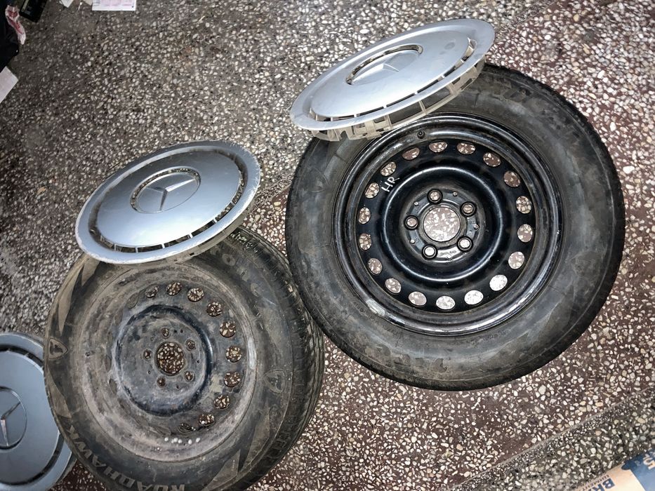 2бр Железни Джанти 15 ки с Гуми за Мерцедес