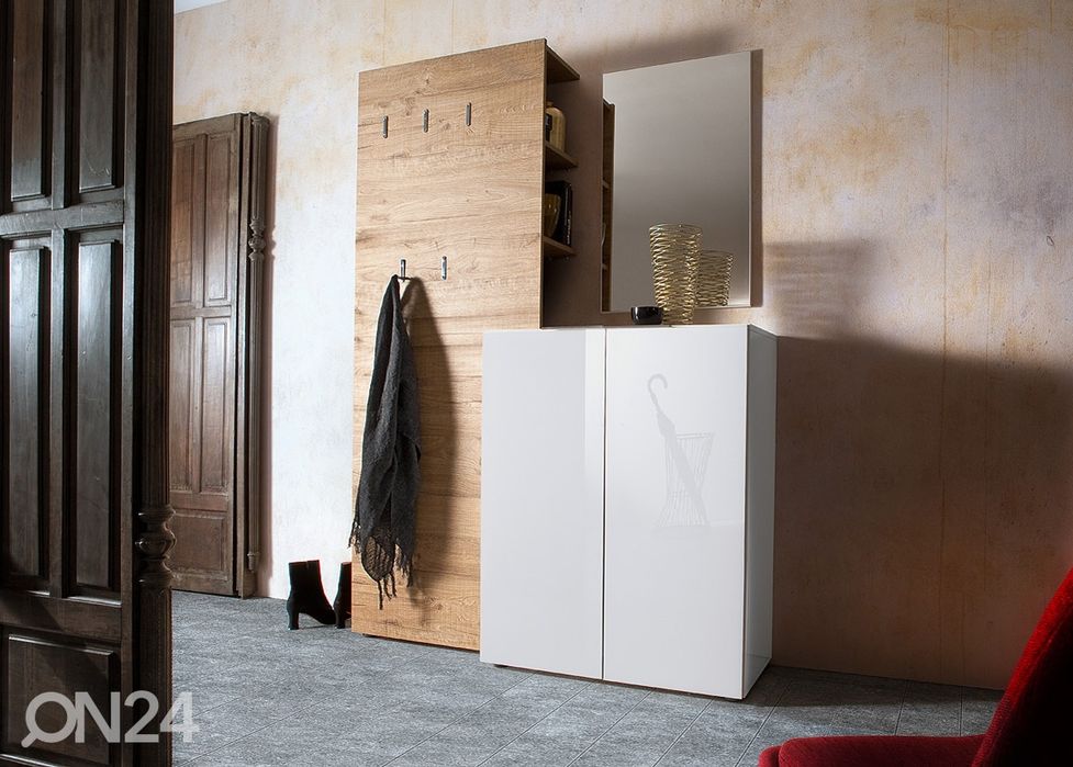 Портманто  / антре с шкаф за обувки и рафтове МДФ - като ново