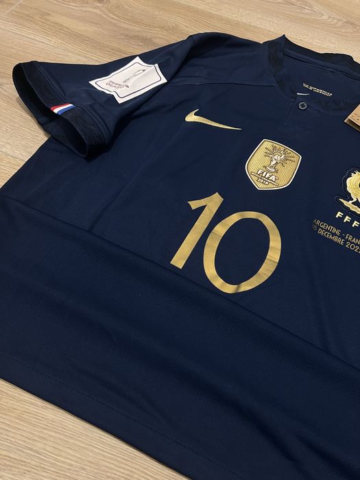 Tricou de Fotbal Nationala Frantei World Cup 2022 Mbappe 10 Marime L