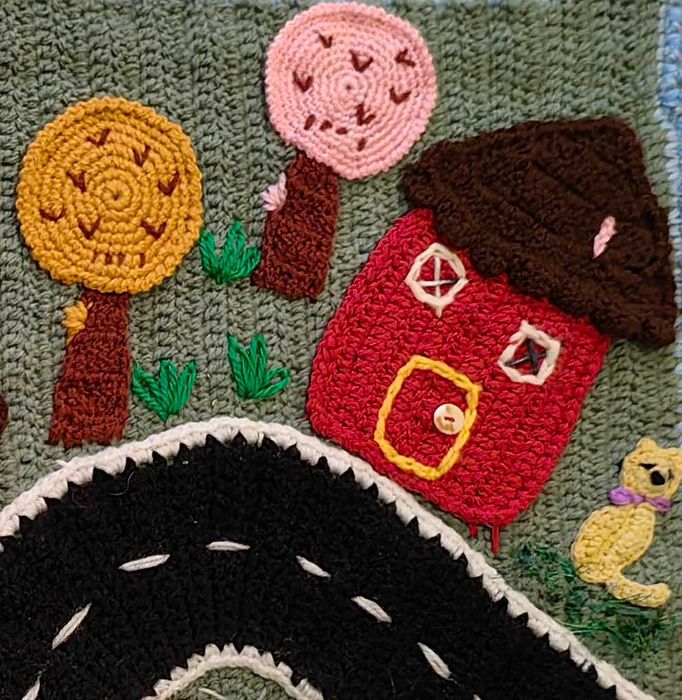 Плетено детско килимче